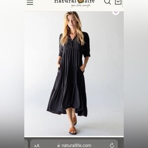 Natural Life Rebecca Dress NWT size Medium Black